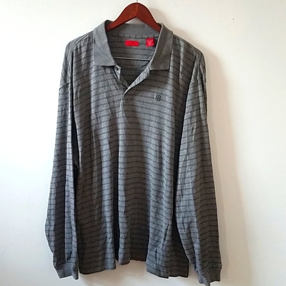 Izod men's collared polo shirt. Gray, XXL - Picture 2 of 8
